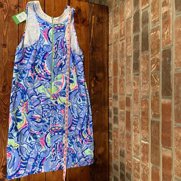 NWT Lilly Pulitzer Carlotta Blue Peri Pinch Pinch 6 Women's Stretch Shift Dress - Picture 14 of 16